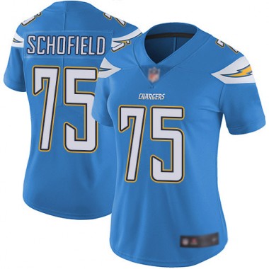 Los Angeles Chargers NFL Football Michael Schofield Electric Blue Jersey Women Limited  #75 Alternate Vapor Untouchable->los angeles chargers->NFL Jersey